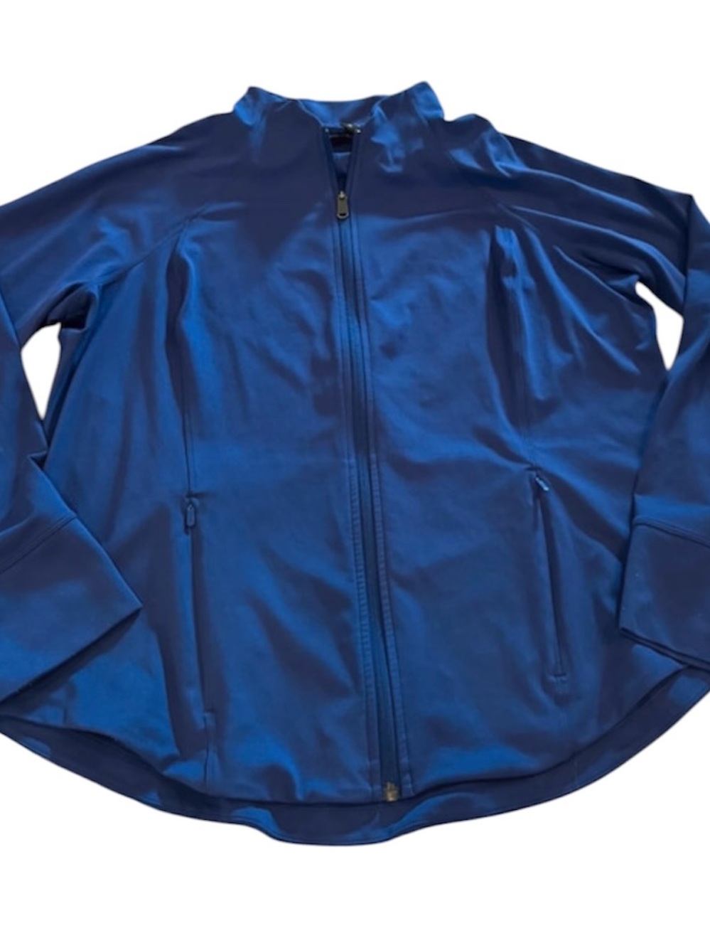 Athleta Women's 2X Blue Full Zip Jacket Athletic Performance Stretch Plus Size